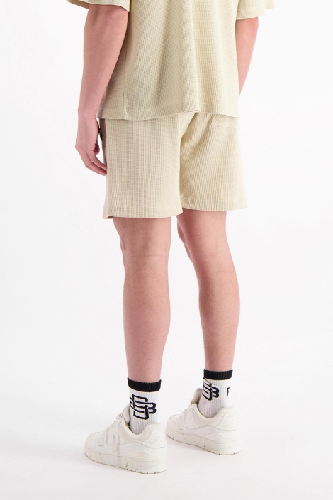 Black Bananas monogram waffle shorts